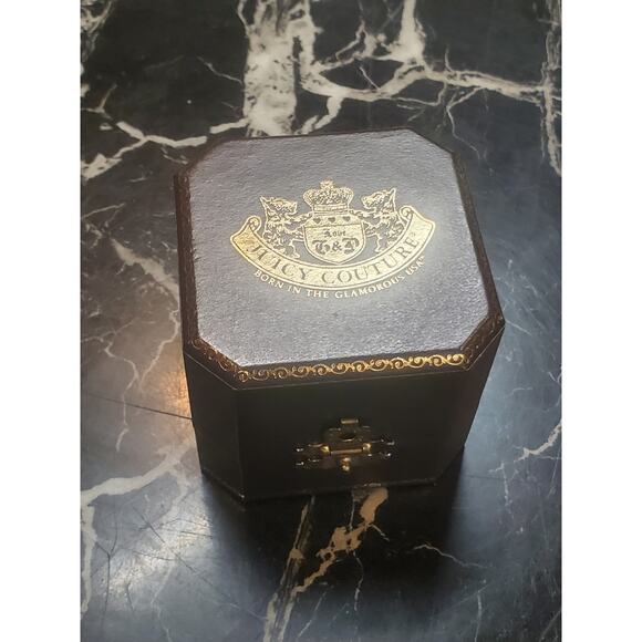 NEW IN BOX Juicy Couture Pave Heart Studs Pink Crystal Gold VINTAGE Y2K Jewelry - Picture 3 of 13